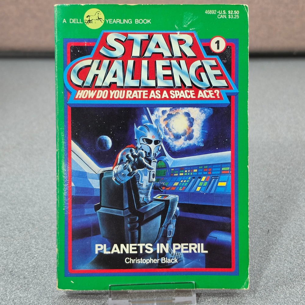 Dell Star Challenge 1 Planets in Peril Kids Green Good 1984 First Print Sci-Fi